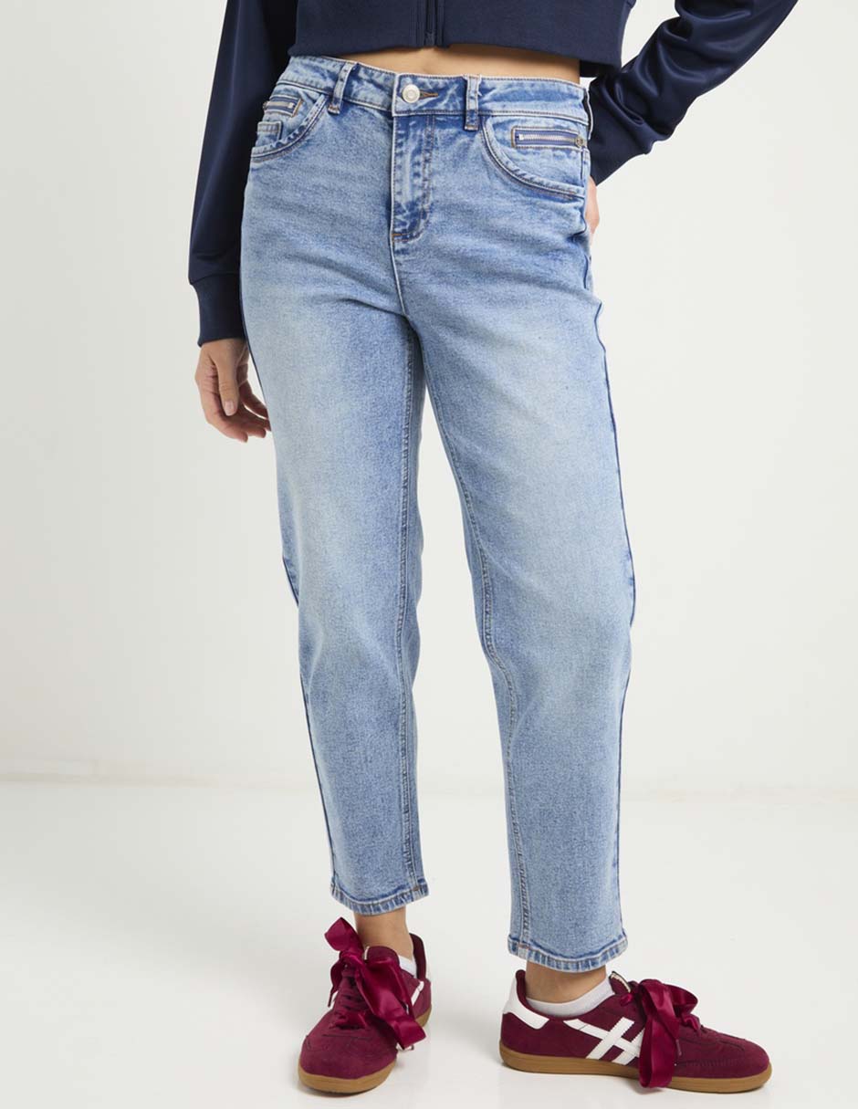 Jeans mom a la cintura para mujer Jeans mom a la cintura para mujer