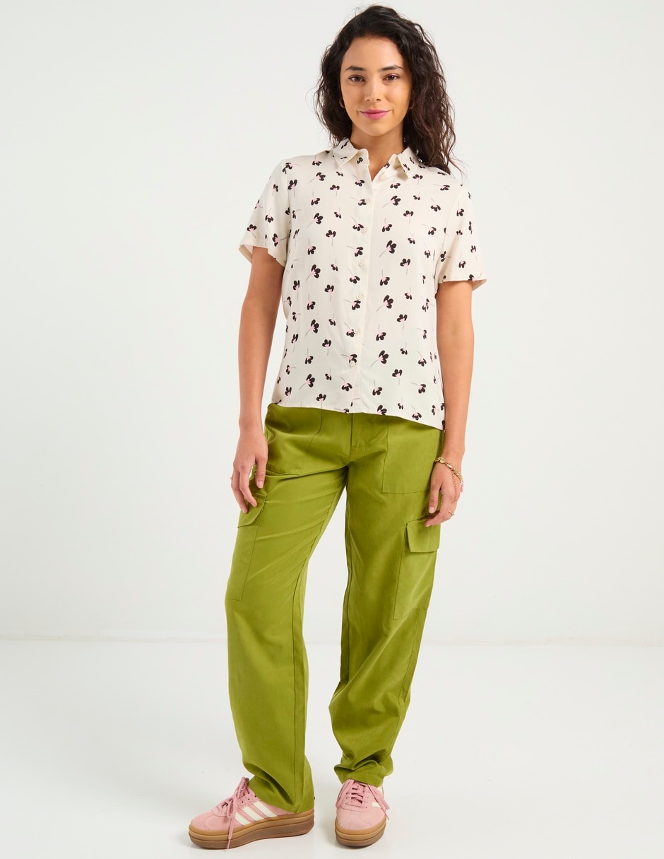 Pantalón cargo straight para mujer