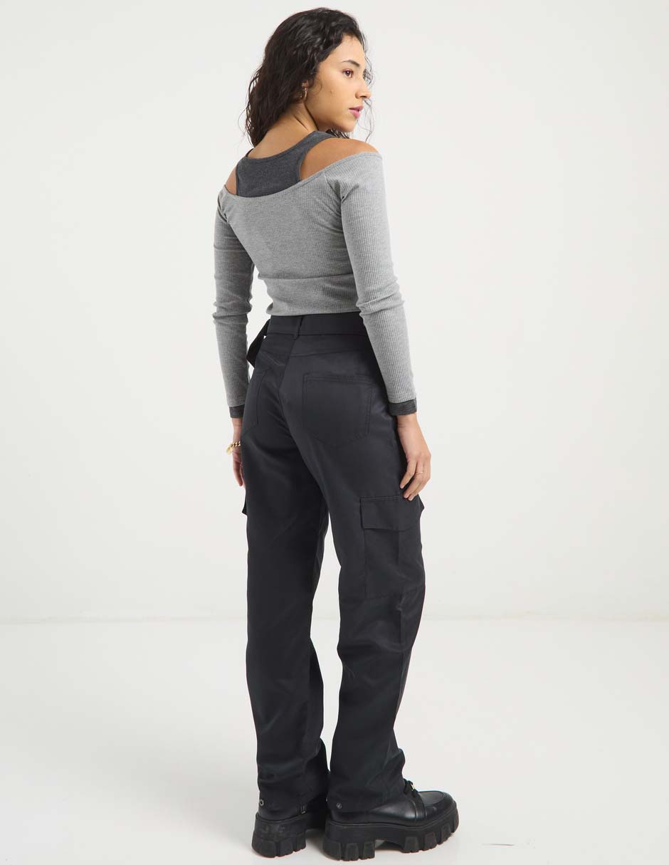 Pantalón cargo straight para mujer 6