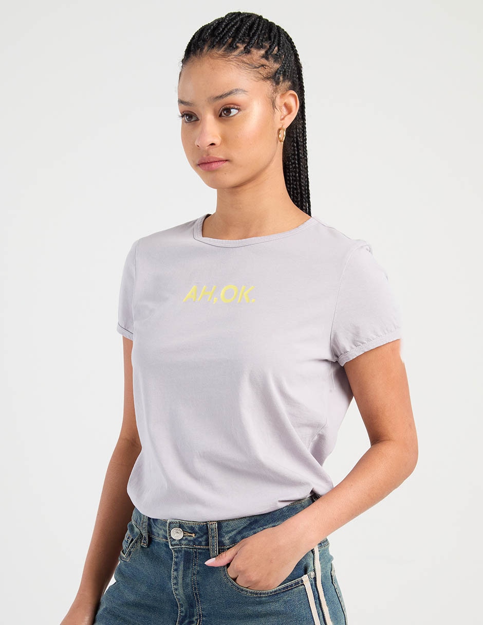 Playera manga corta cuello redondo para mujer 2