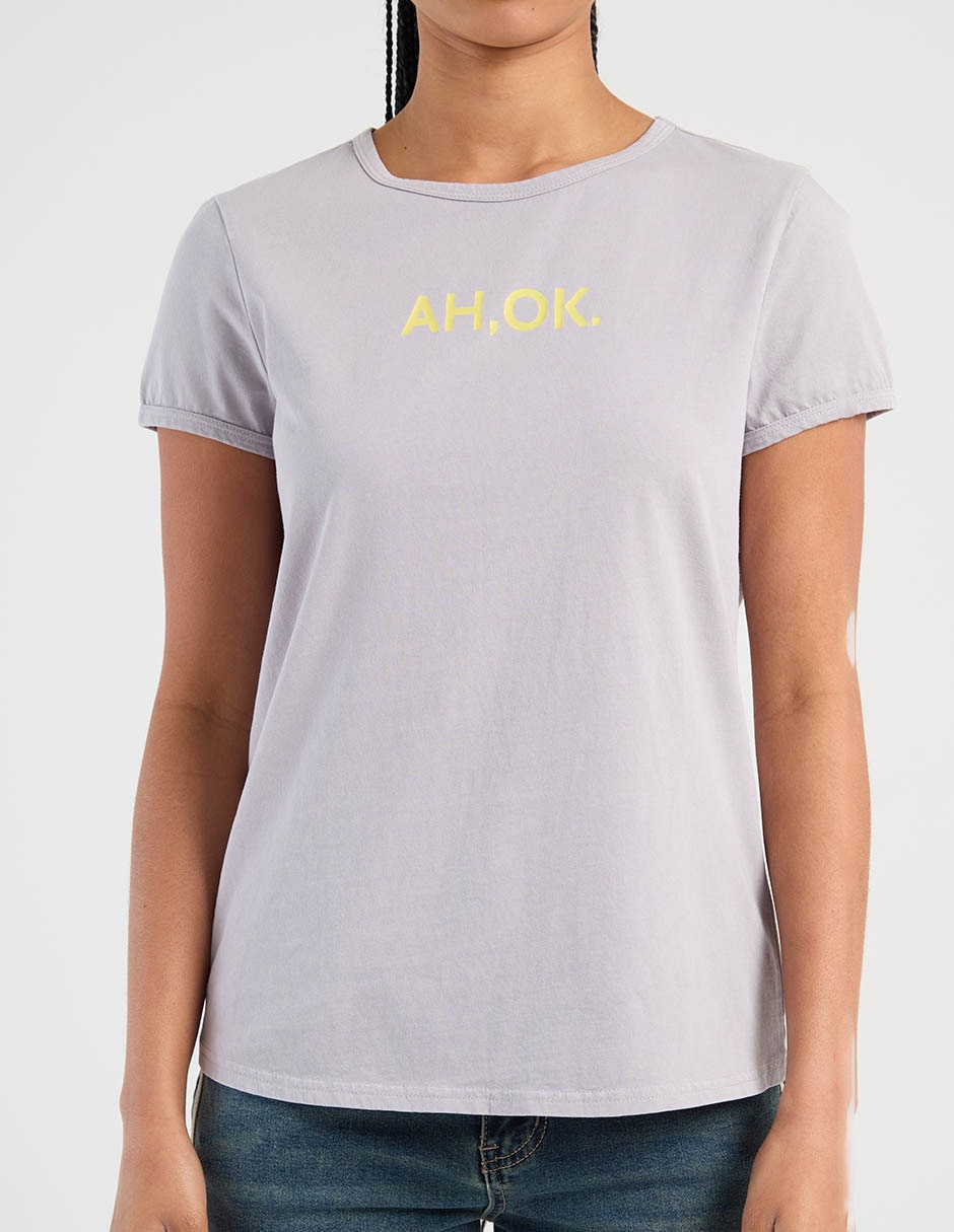 Playera manga corta cuello redondo para mujer 7