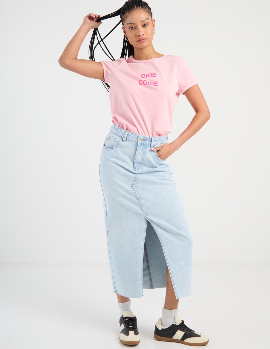 Playera manga corta cuello redondo para mujer 3