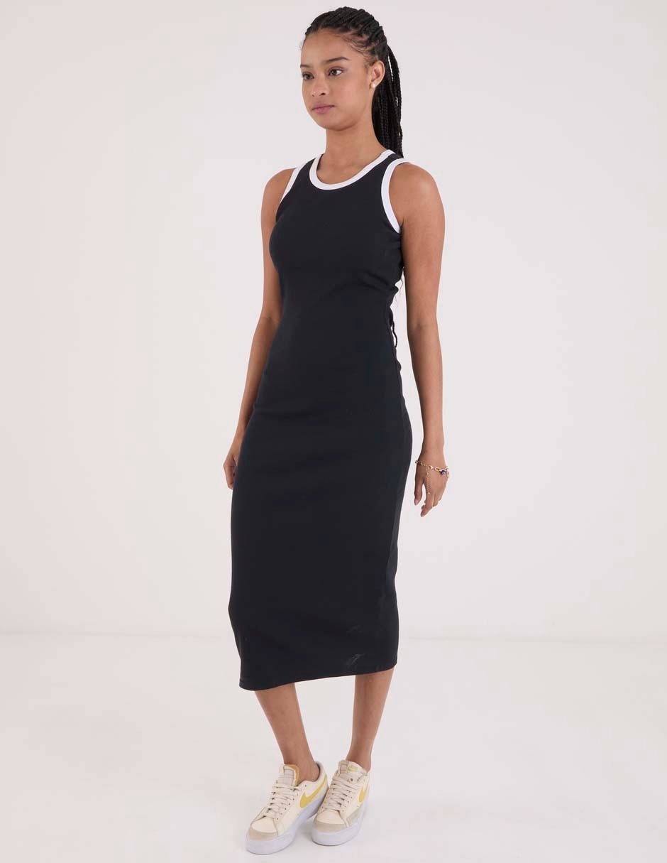 VESTIDO 3/4 NON STOP, EG, NEGRO LISO RE