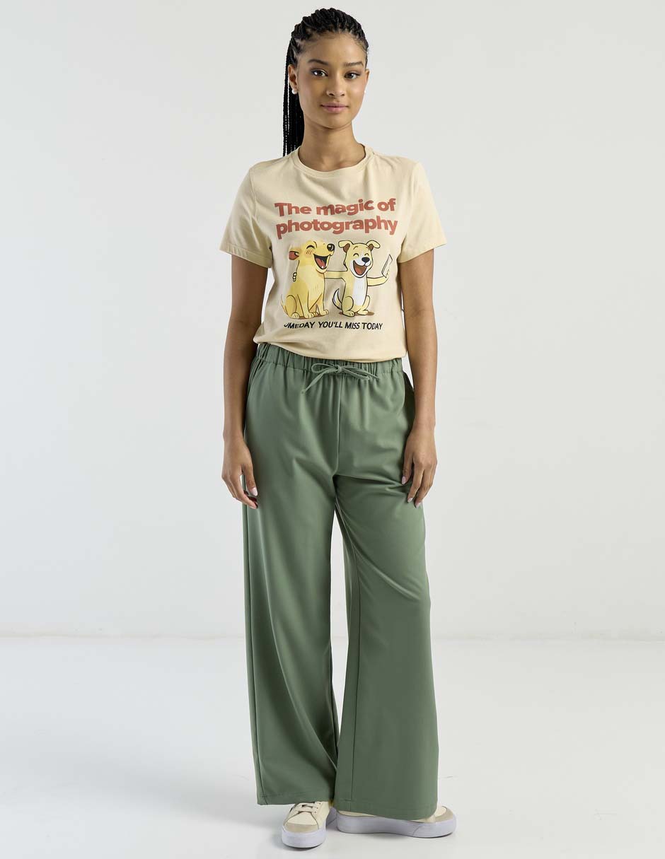 Pantalón relaxed wide leg para mujer