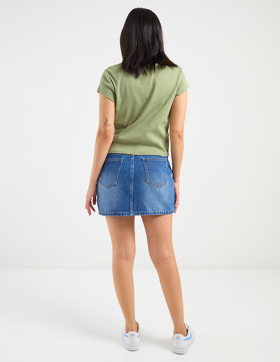 FALDA MINI NON, 5, ÍNDIGO DENIM SMEDIO