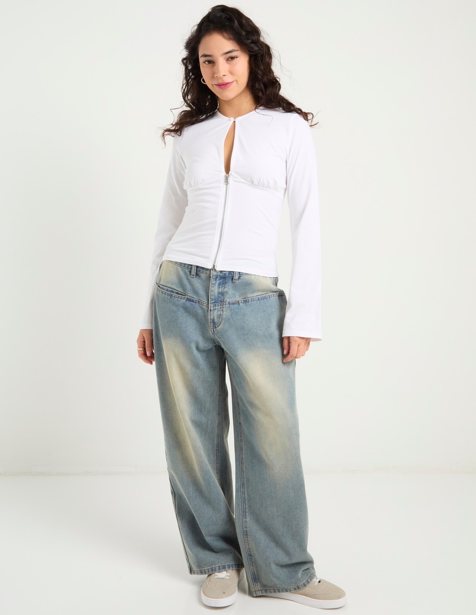 BLUSA NSM26115-05 NON STOP, M, BLANCO