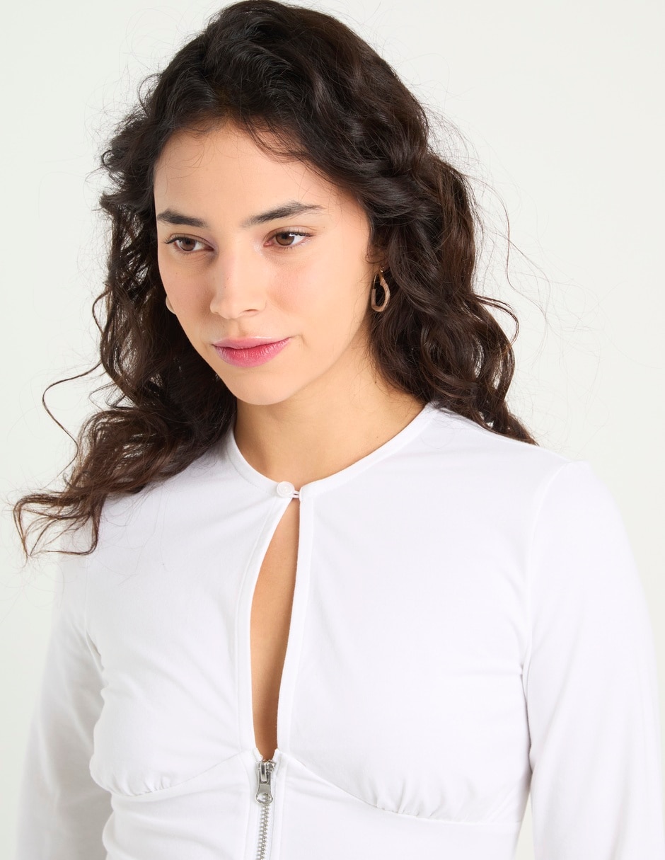 BLUSA NSM26115-05 NON STOP, M, BLANCO