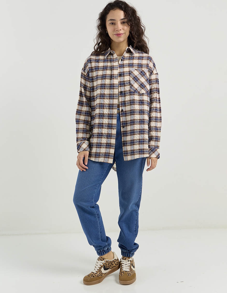 Sobrecamisa manga larga para mujer 3