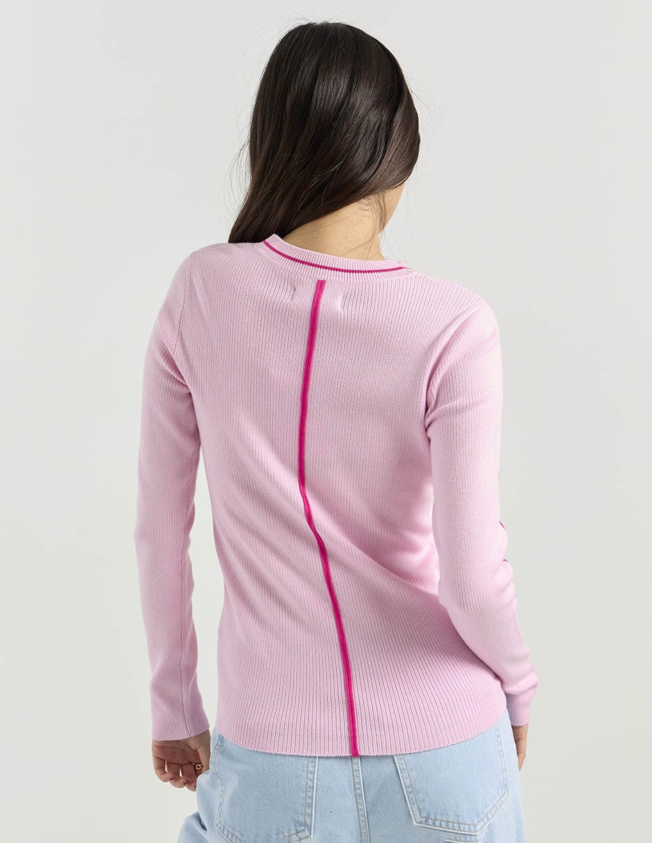 Suéter cuello redondo para mujer 2
