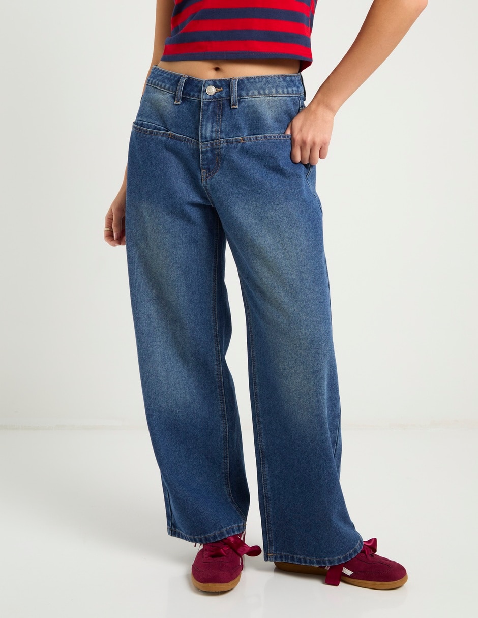 Jeans relaxed amplio cintura para mujer Jeans relaxed amplio cintura para mujer