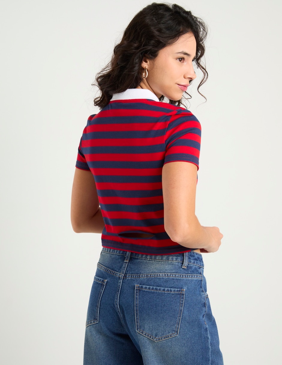 Jeans relaxed amplio cintura para mujer 5