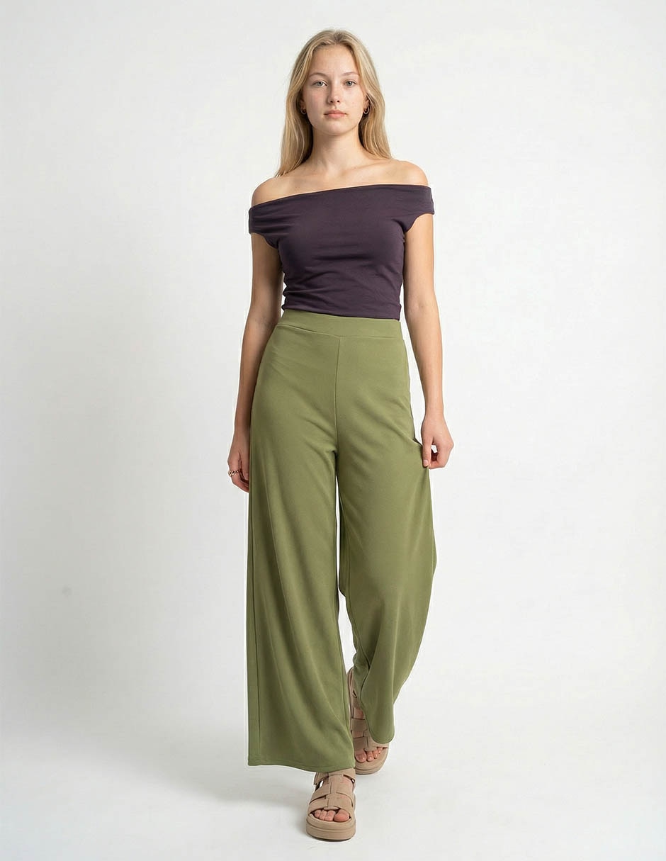 PANTALON NON STOP, M, VERDE OLIVO LISO