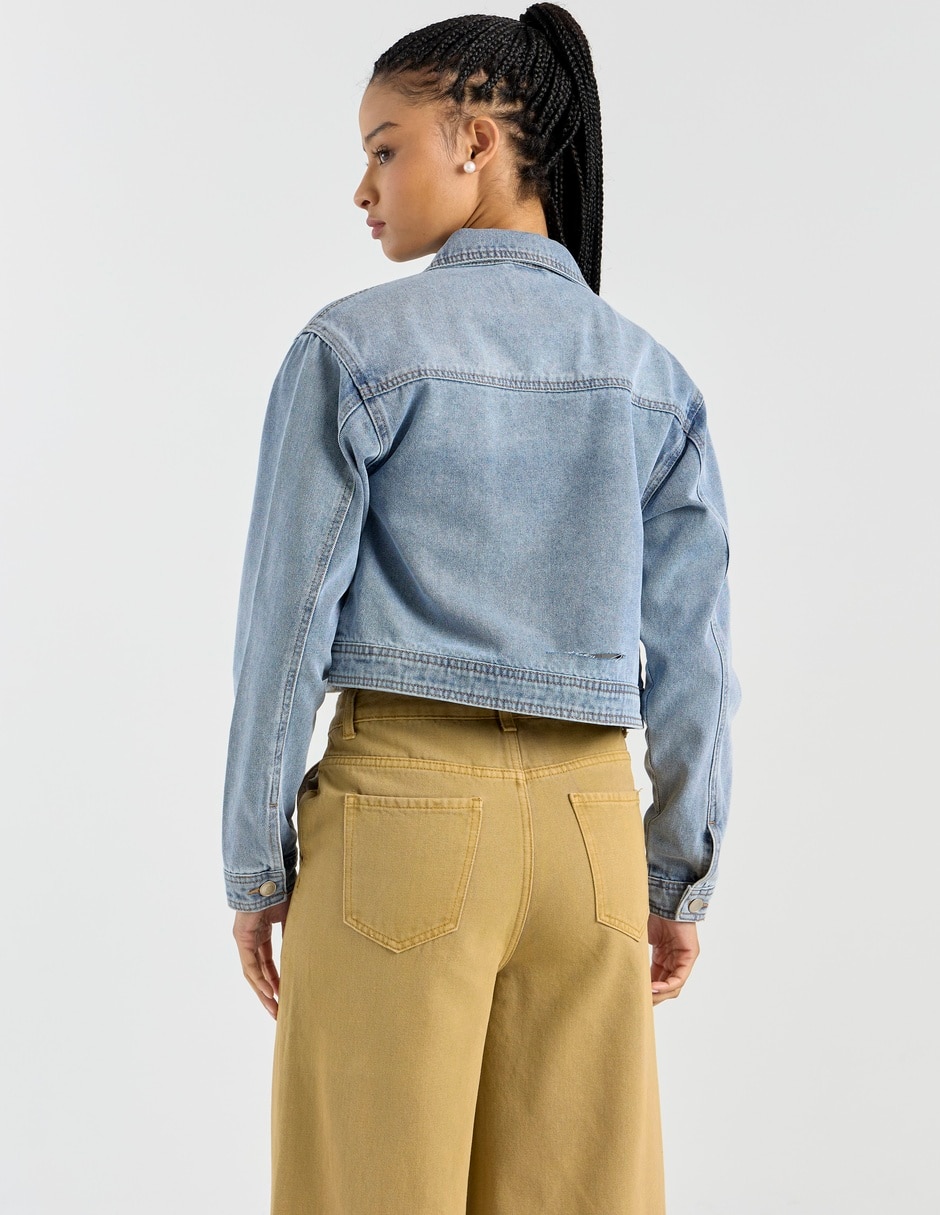 Chamarra denim de mezclilla para mujer 6