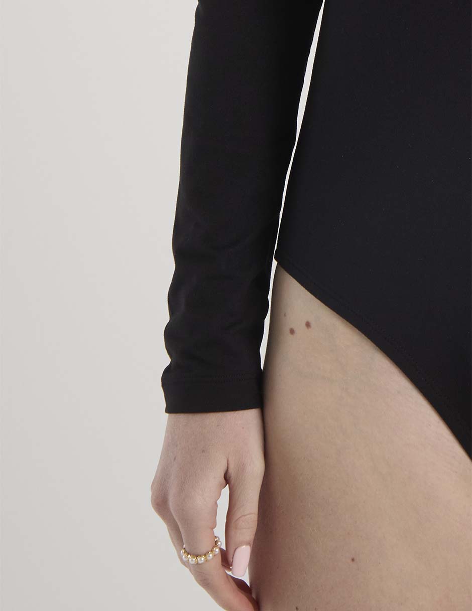 Body manga larga cuello redondo para mujer 5