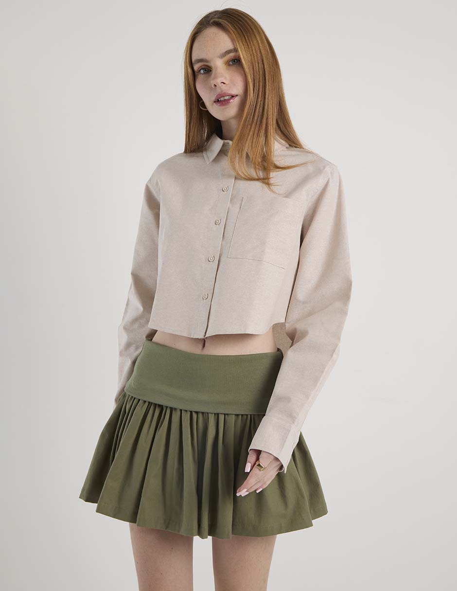 Blusa manga larga para mujer