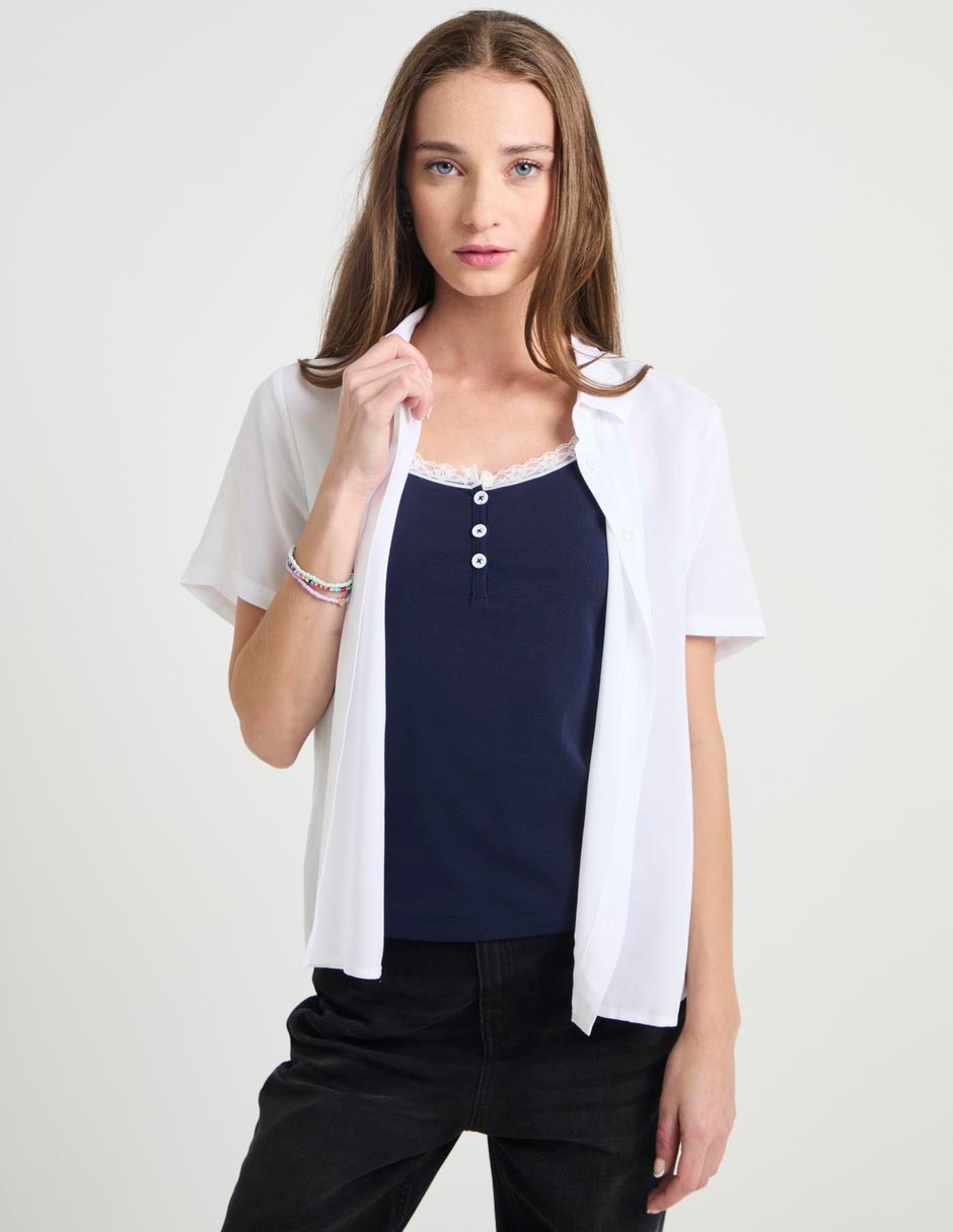Blusa manga corta para mujer Blusa manga corta para mujer