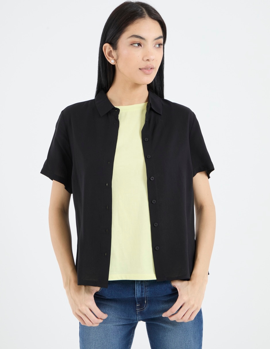 Blusa manga corta para mujer