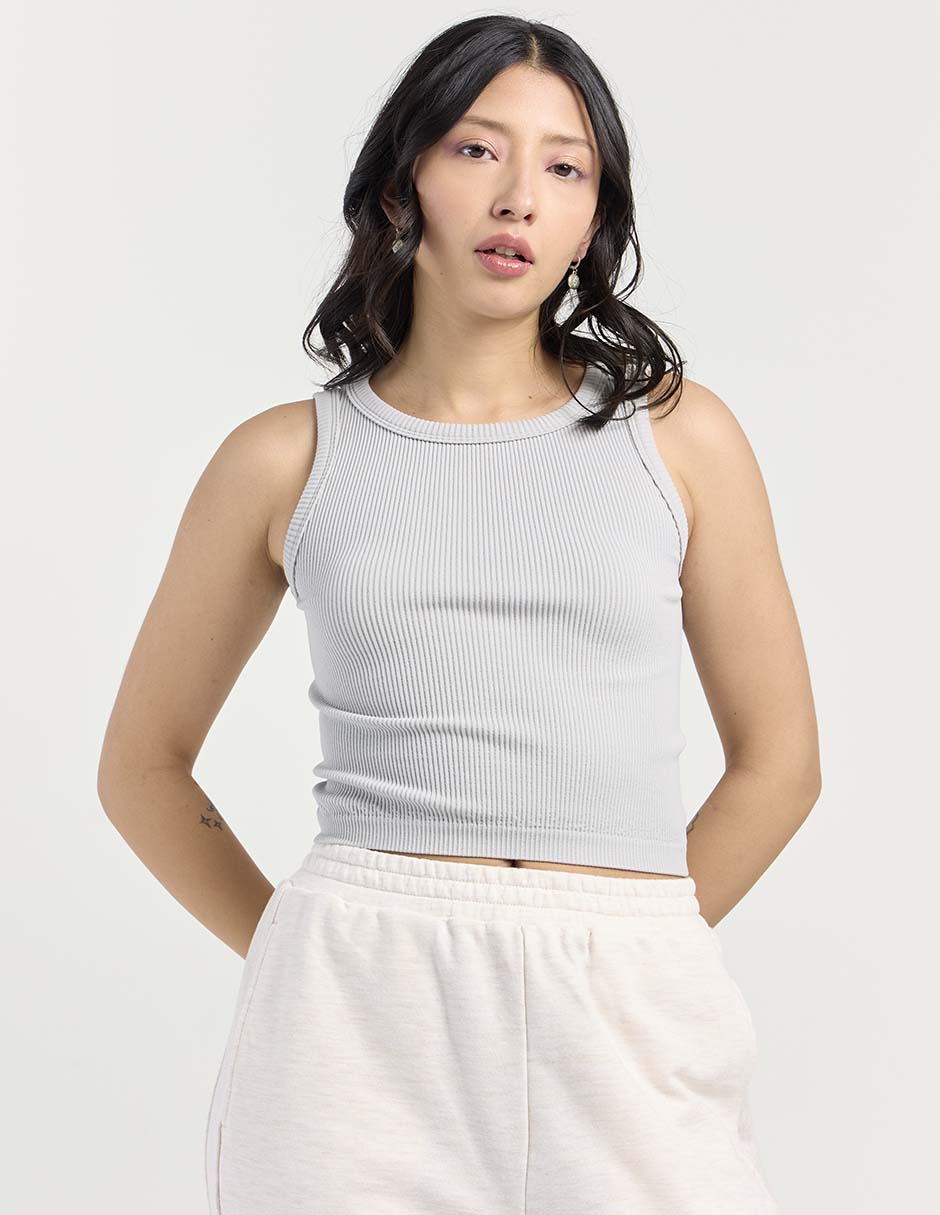 Top cuello redondo tirante ancho Top cuello redondo tirante ancho