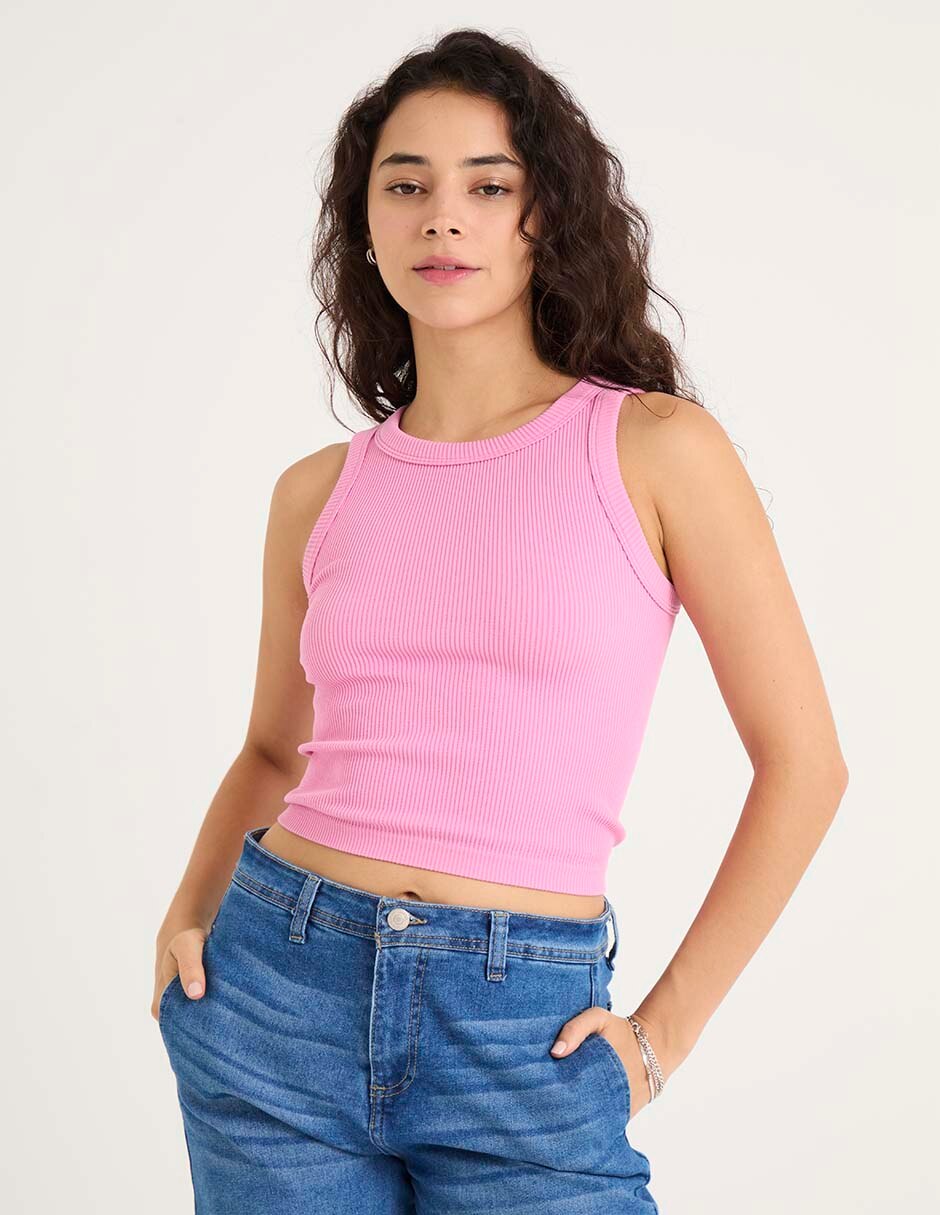 Top cuello redondo Top cuello redondo