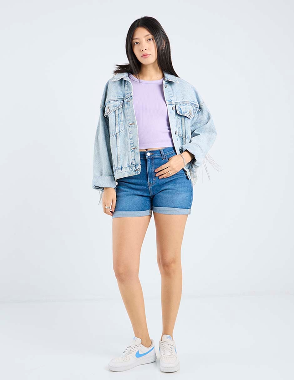 Top cuello redondo tirante ancho 3