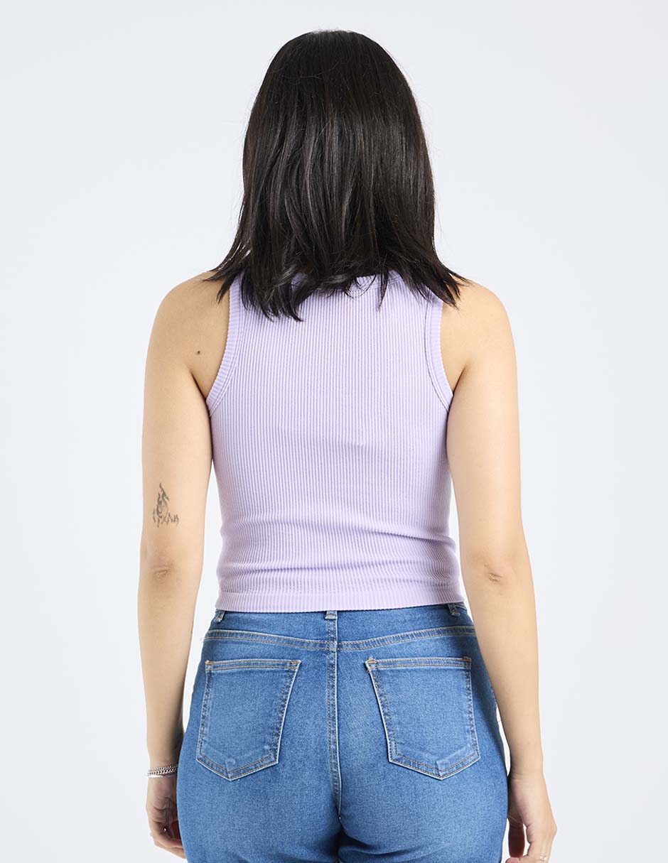 Top cuello redondo tirante ancho 6