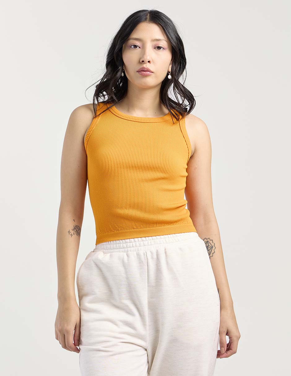 Top cuello redondo tirante ancho