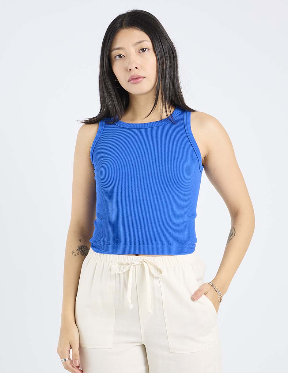 Top cuello redondo tirante ancho