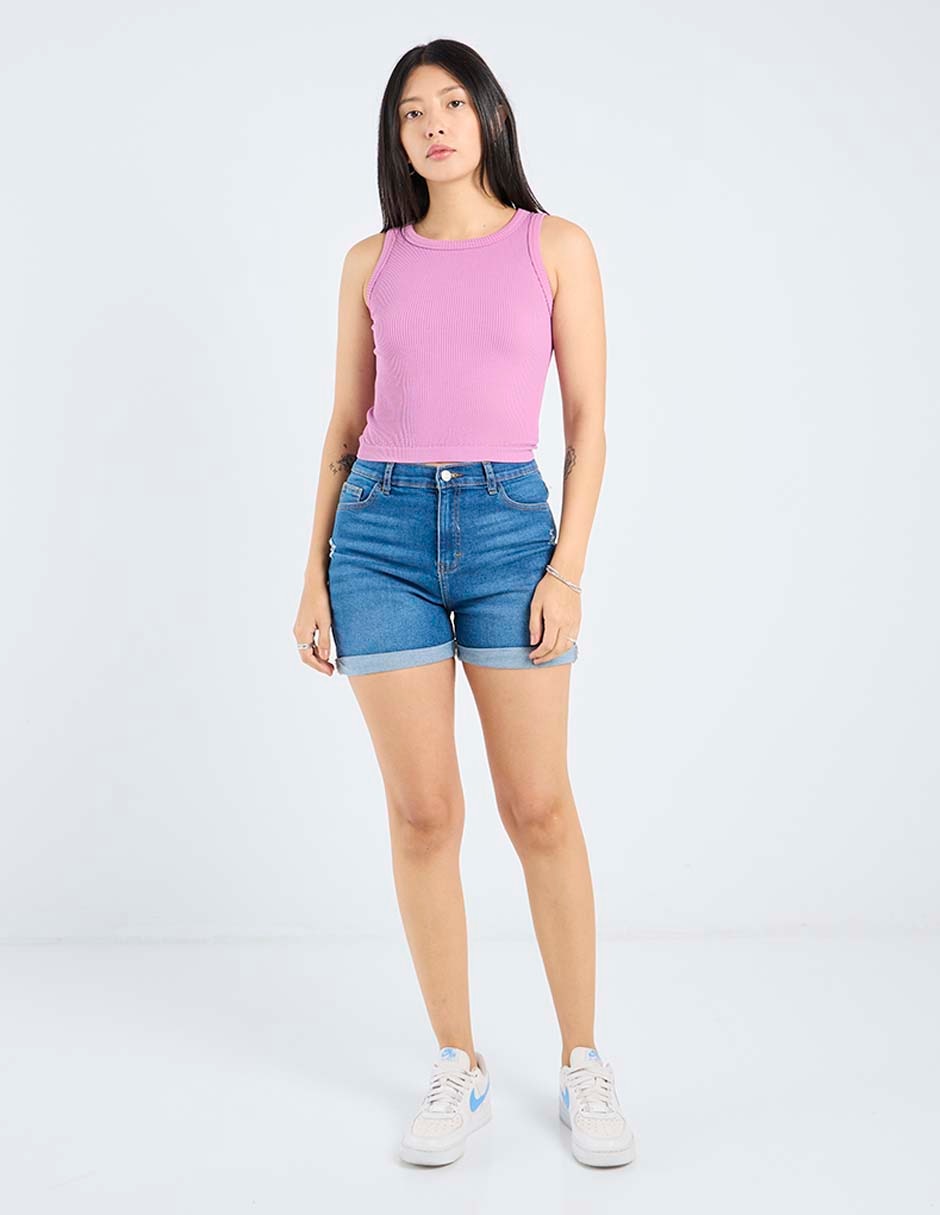 Top Non Stop cuello redondo tirante ancho