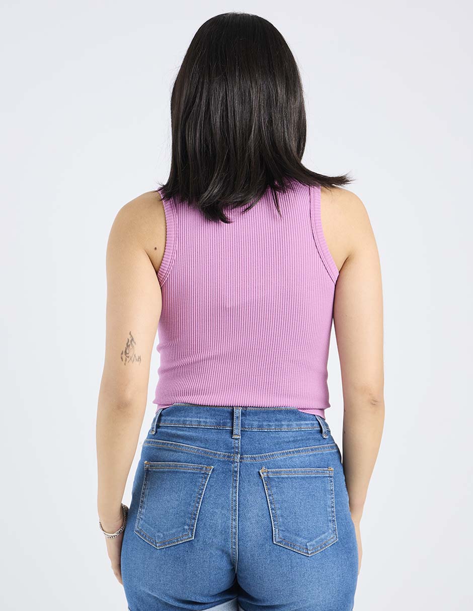 Top Non Stop cuello redondo tirante ancho