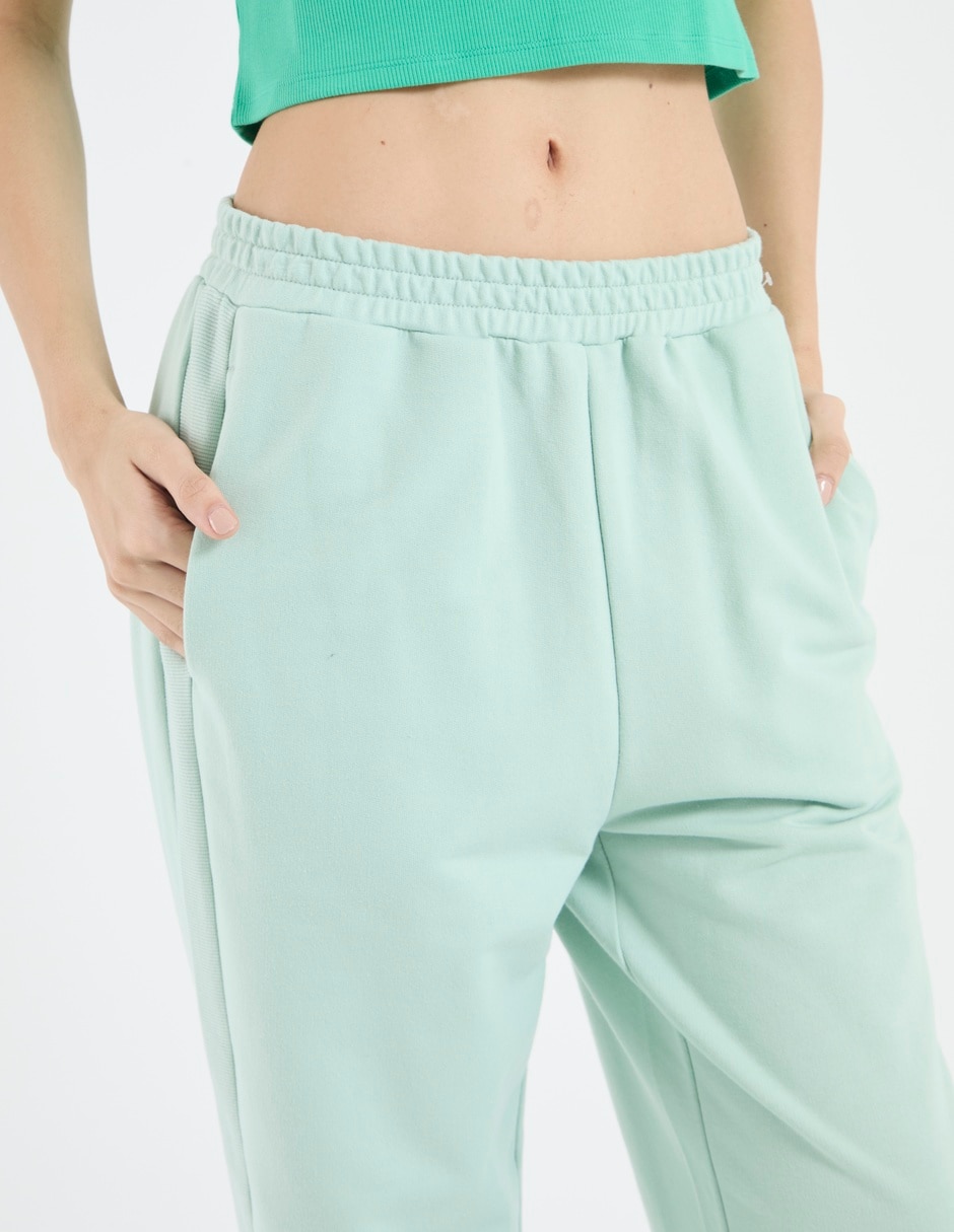 Pants regular con elástico para mujer 4