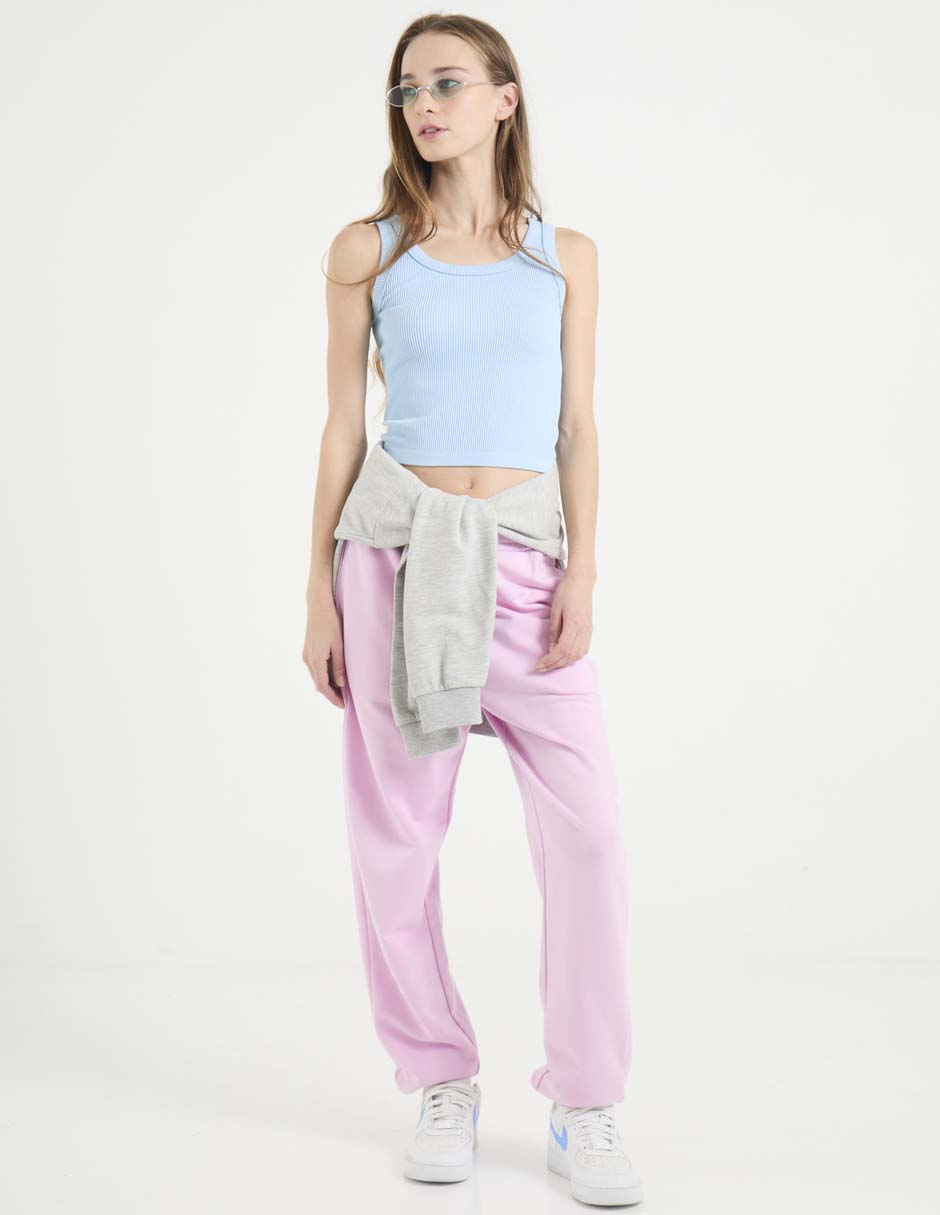 Pants regular con elástico para mujer 3