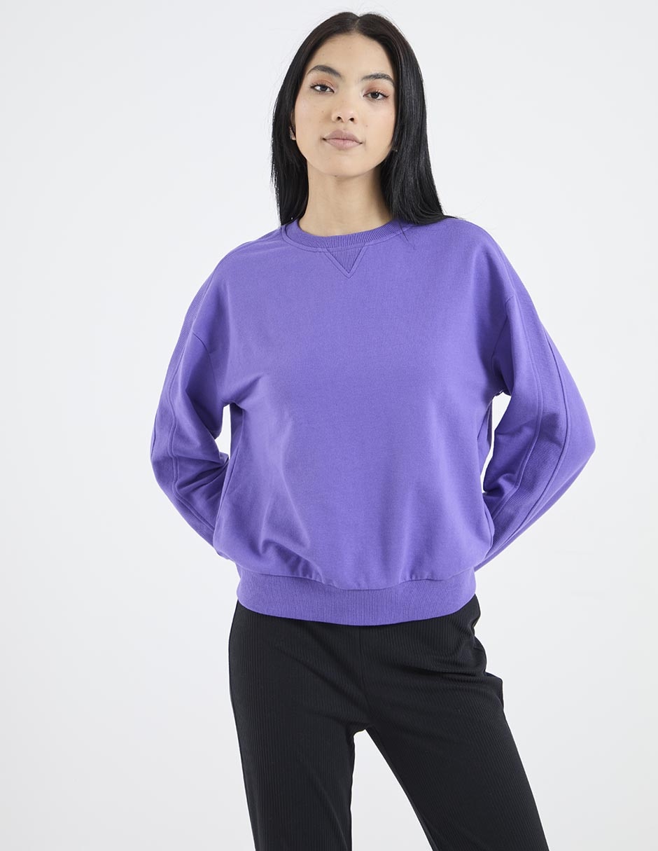Sudadera acanalada para mujer Sudadera acanalada para mujer