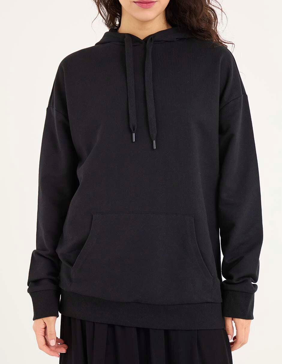 Sudadera con capucha y bolsa para mujer 5