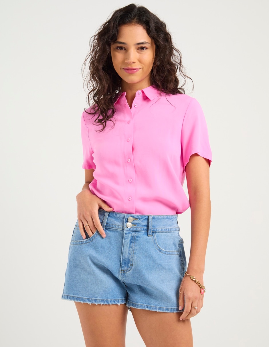 Blusa manga corta para mujer