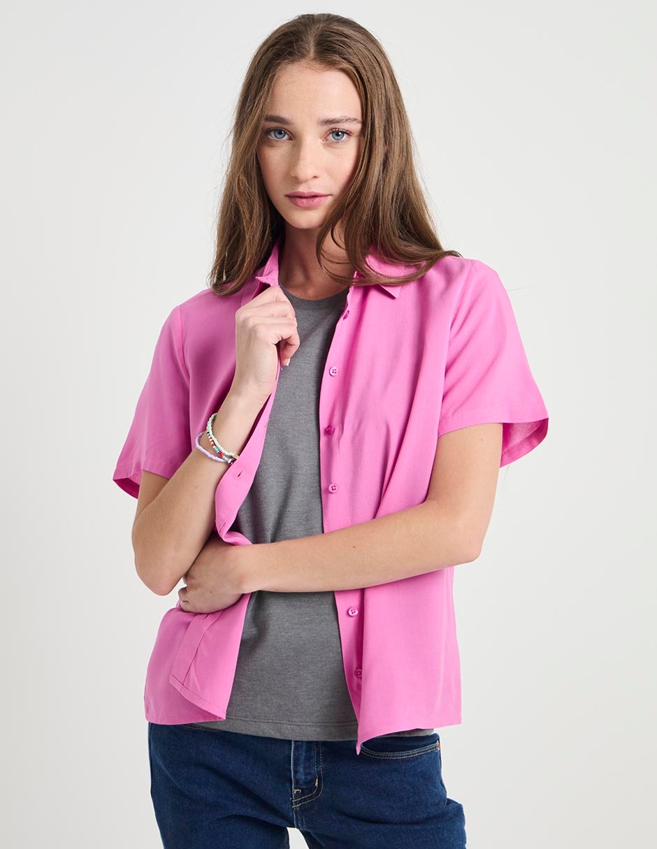 Blusa manga corta para mujer