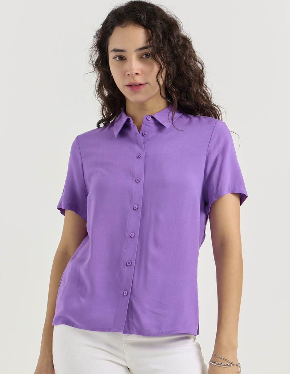 Blusa manga corta para mujer