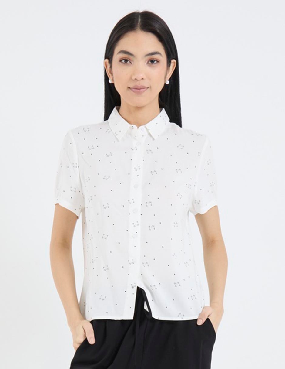 Blusa manga corta para mujer