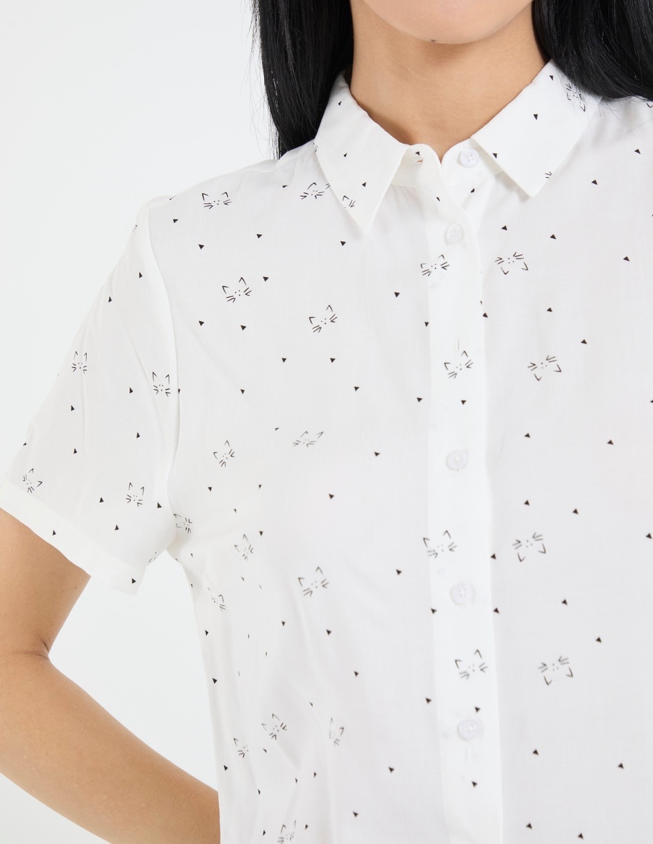 Blusa manga corta para mujer 4