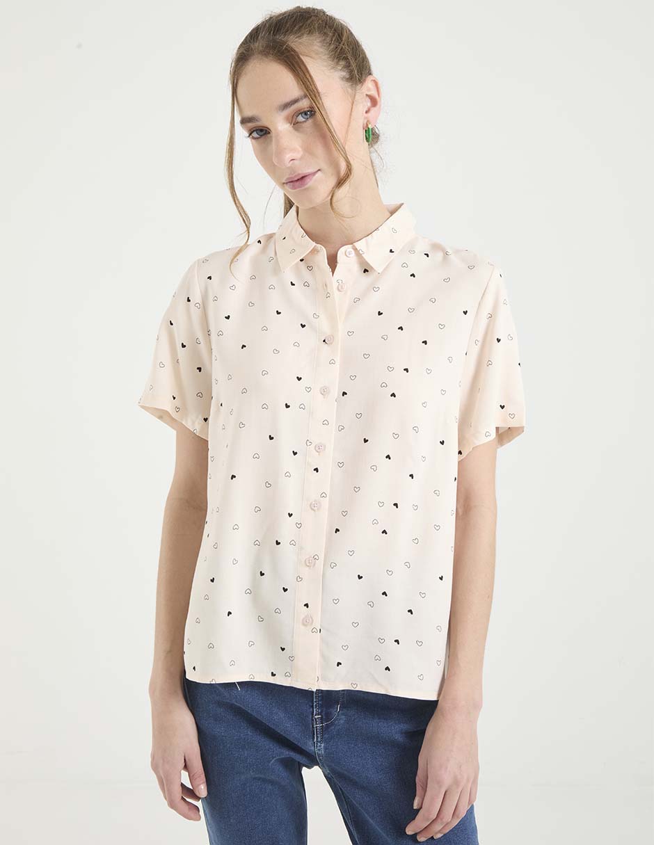 Blusa manga corta para mujer