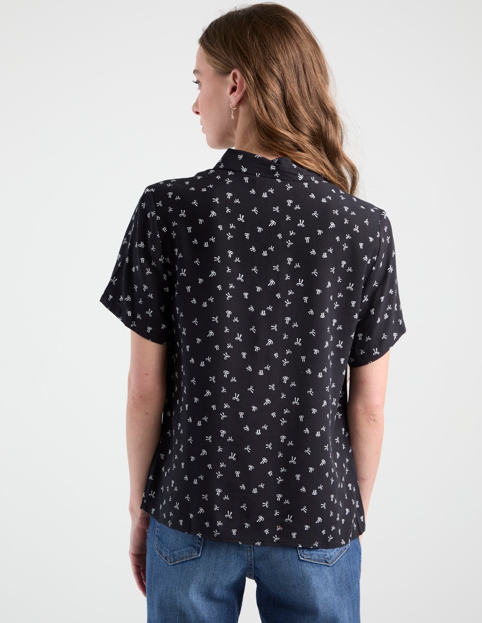 Blusa camisera manga corta para mujer 2