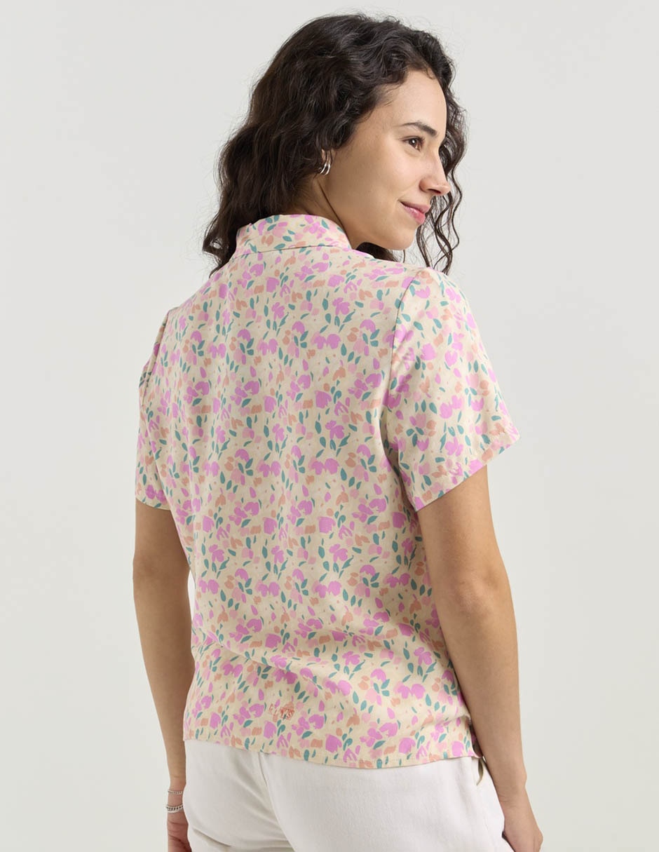 Blusa camisera manga corta para mujer 2