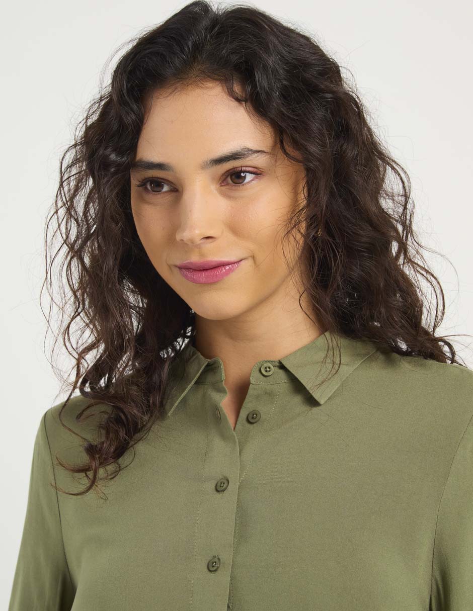 Blusa camisera manga larga para mujer 3
