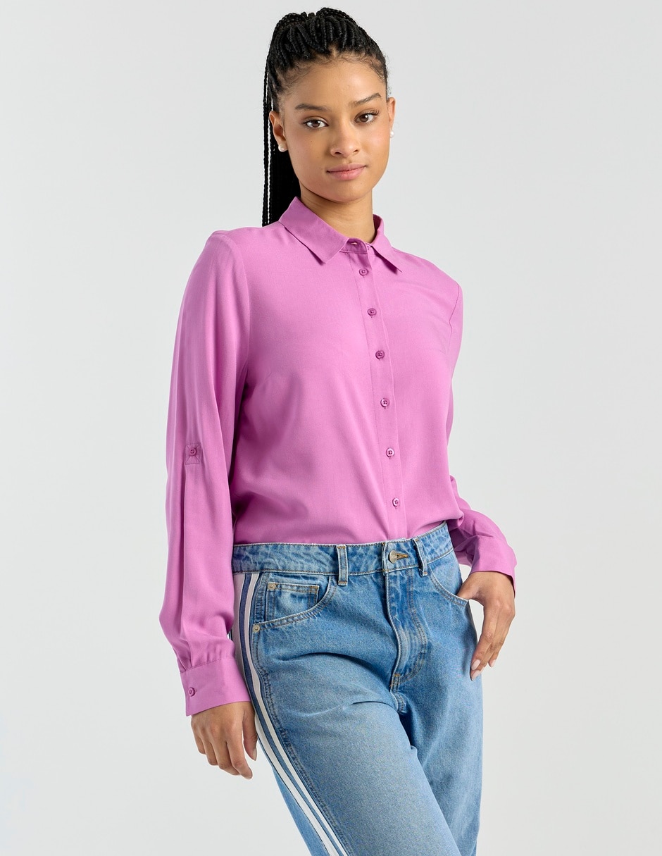 Blusa Camisera Manga Larga para mujer Blusa Camisera Manga Larga para mujer