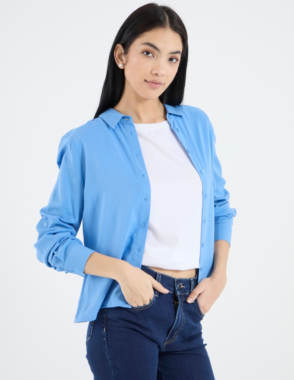 Blusa Camisera Manga Larga para mujer
