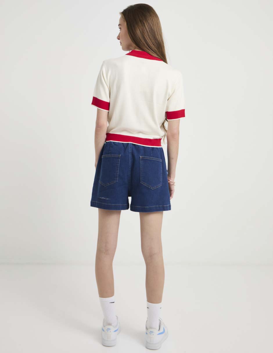 SHORT NSM26401, EG, ÍNDIGO DENIM MEDIO