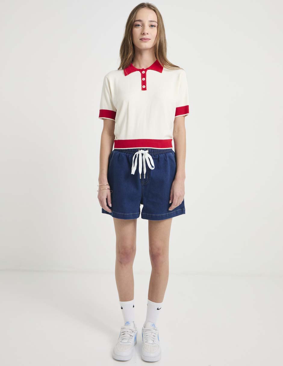 SHORT NSM26401, EG, ÍNDIGO DENIM MEDIO