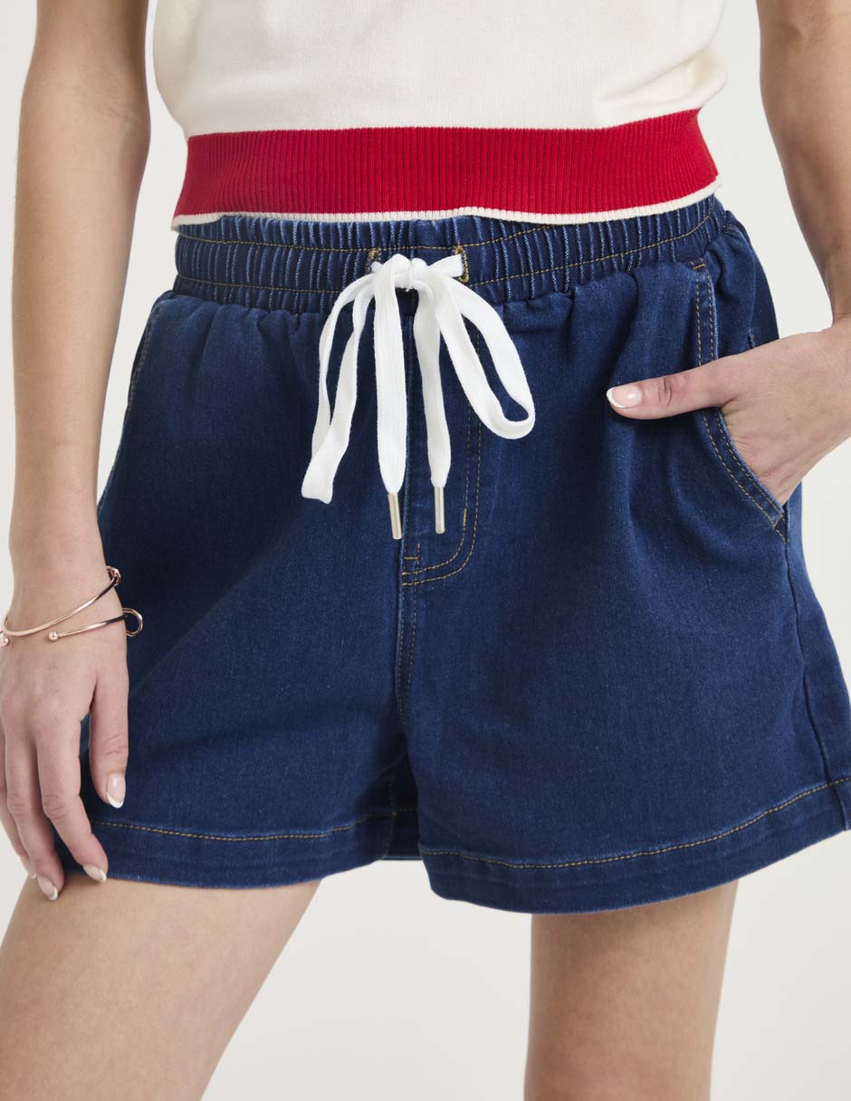 SHORT NSM26401, EG, ÍNDIGO DENIM MEDIO