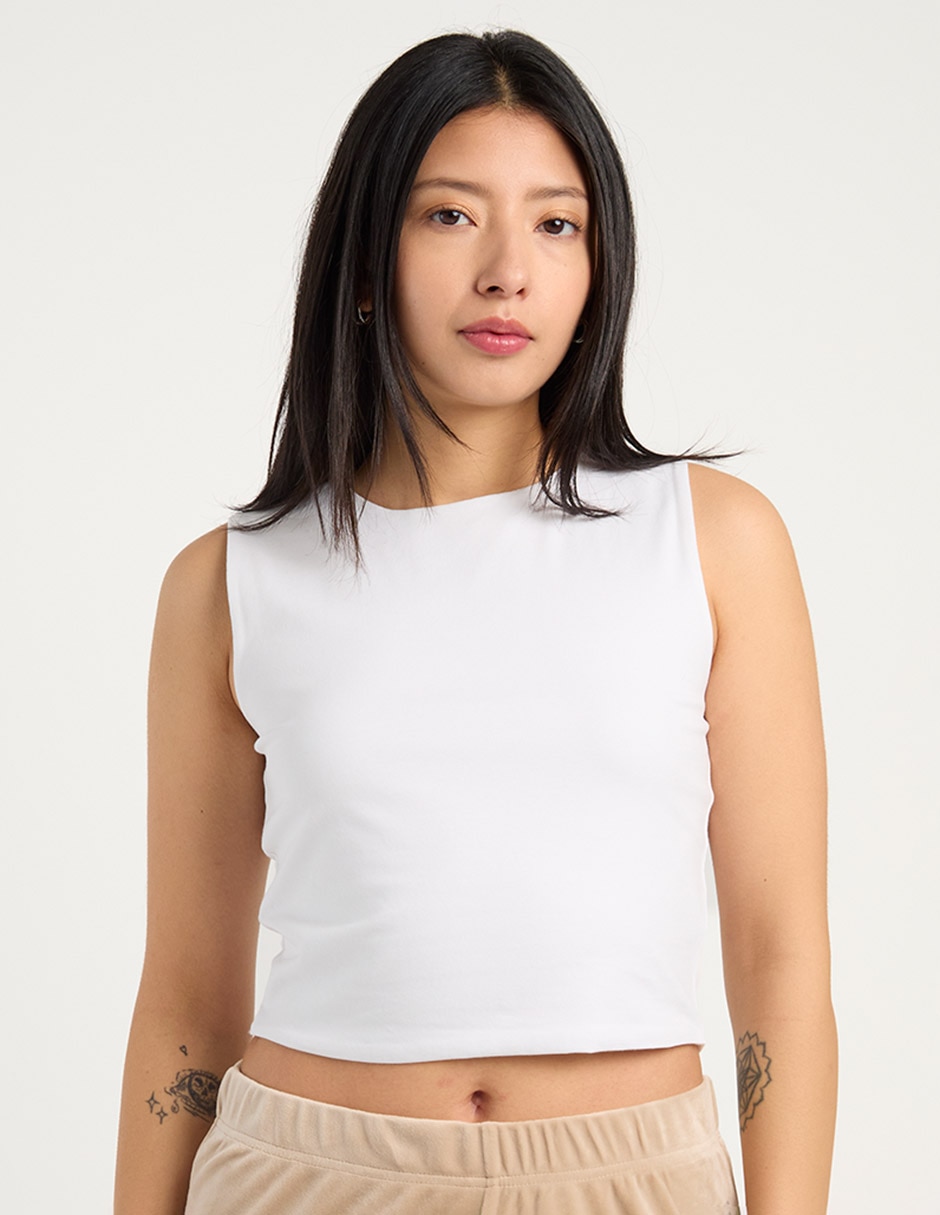 Top cuello redondo Top cuello redondo