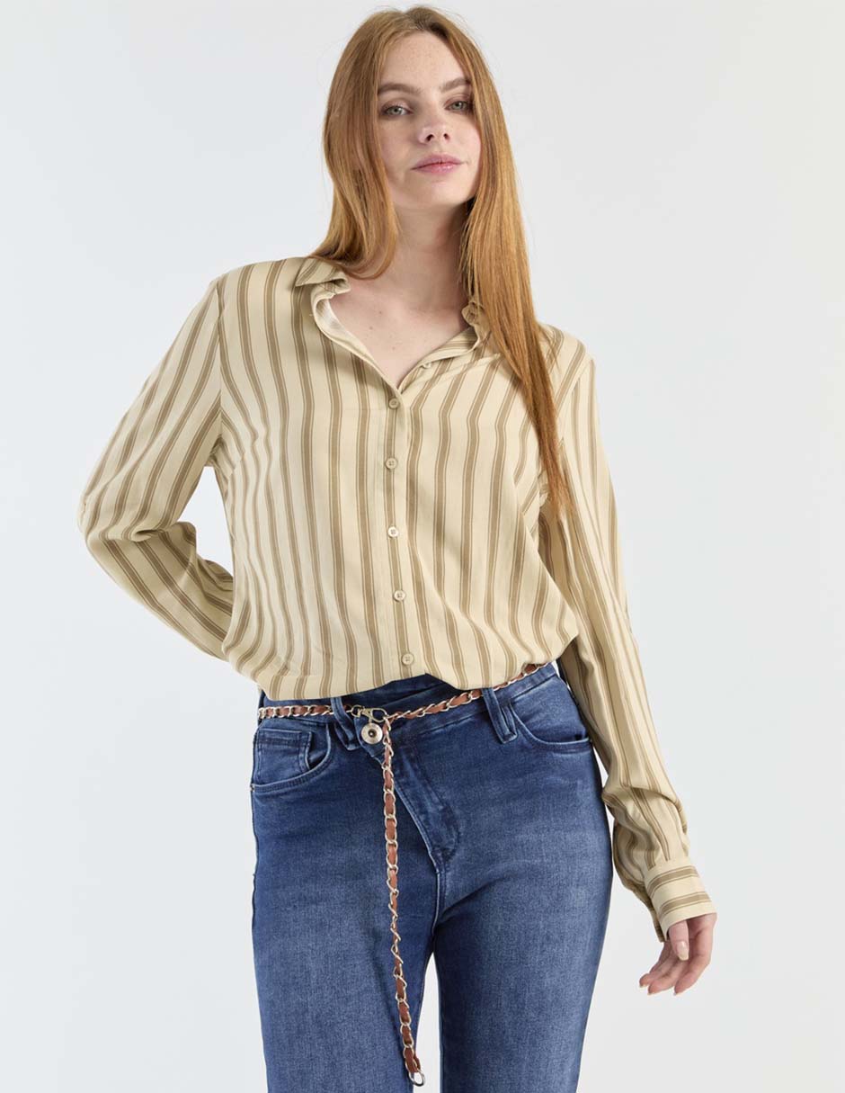 Blusa manga larga para mujer