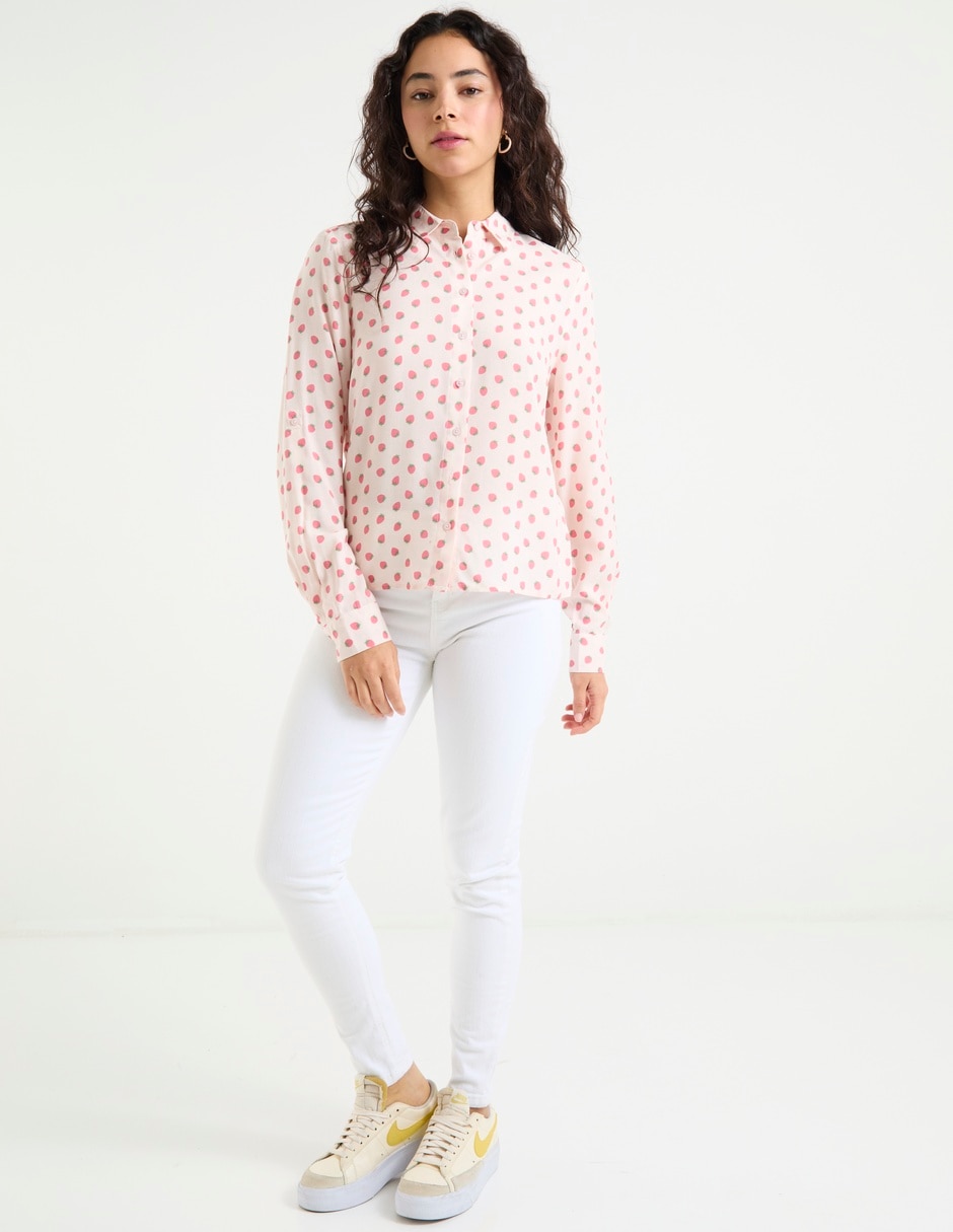 Blusa camisera manga larga para mujer 3